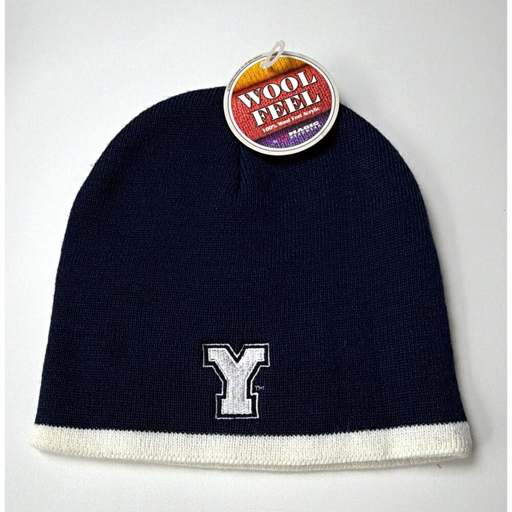 Magic Headwear Navy/White Y Logo Beanie Hat Lightweight Outdoor One Size